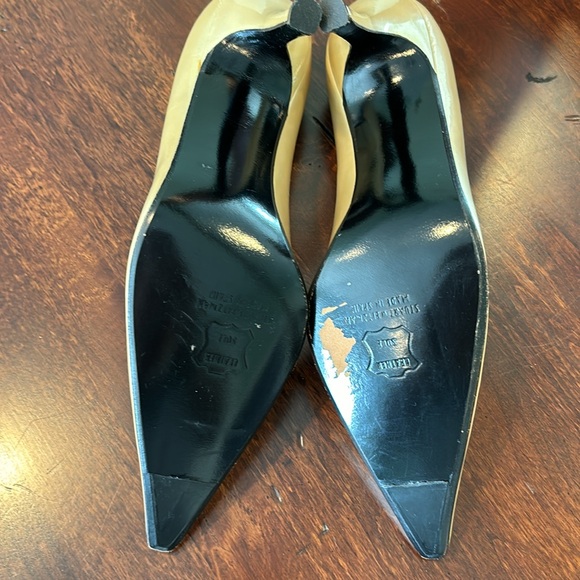 Gold Patent Leather Heels by Stuart Whitman - Picture 4 of 6